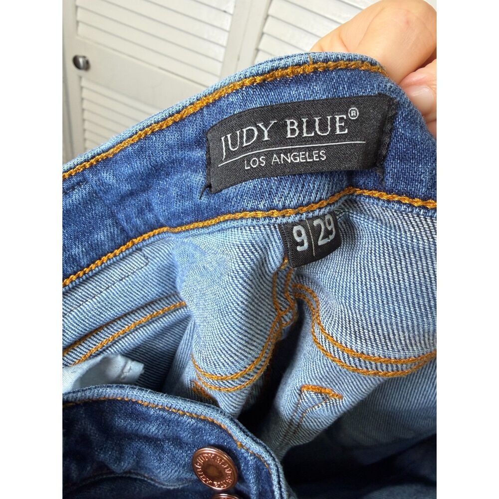 Judy Blue Dad Jeans Straight Leg Hidden Button Fly Jeans 9/29 - Picture 5 of 7
